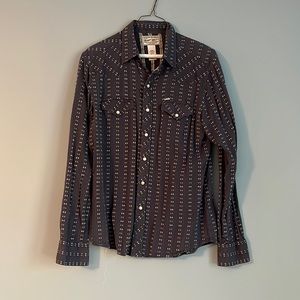 Stapleford Western vintage snap front long sleeve shirt